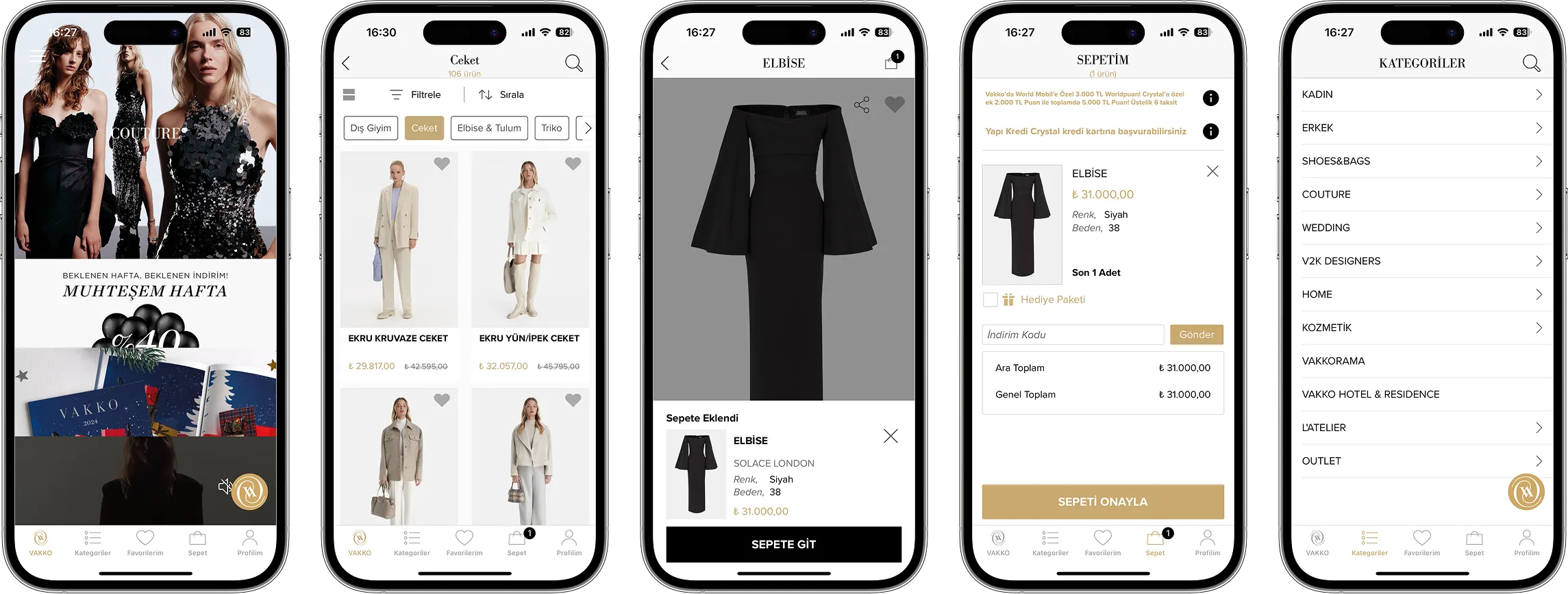 Akinon E-commerce Experience — Vakko (app)